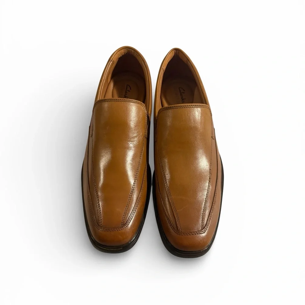 Clarks COLLECTION ULTIMATE COMFORT Men's Brown Leather Slip-Ons BROWN NWOT